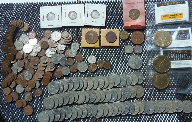 Huge lot of Australian coins, most over 50 years old!  Some UNC, NO RESERVE!