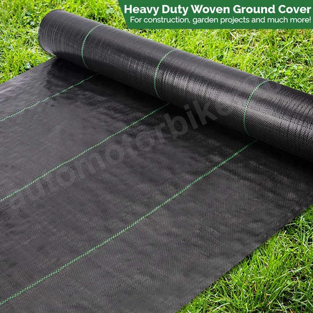 thumbnail image 2 of Elixir Gardens Heavy Duty Woven Weed Control Membrane - 3m X 5m, UV Stabilised, Professional Ground Cover 2 of 12