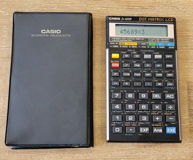 RARE MINT VINTAGE Casio FX4200P dot matrix LCD scientific calculator FX