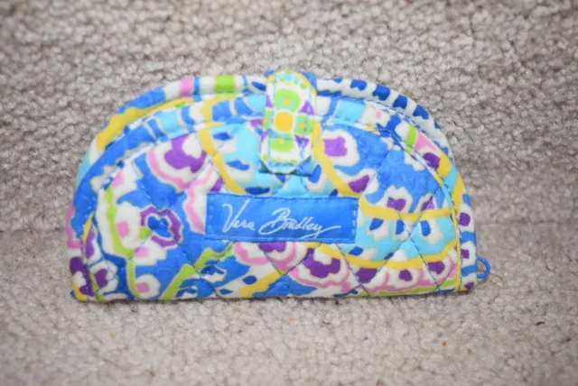 Vera Bradley Rare Capri Blue Mini Jewelry Roll Travel-NEW!