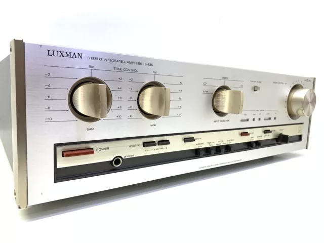 Luxman L-435 Stéréo Intégré Amplificateur 200W RMS Vintage 1987 Work Good Look