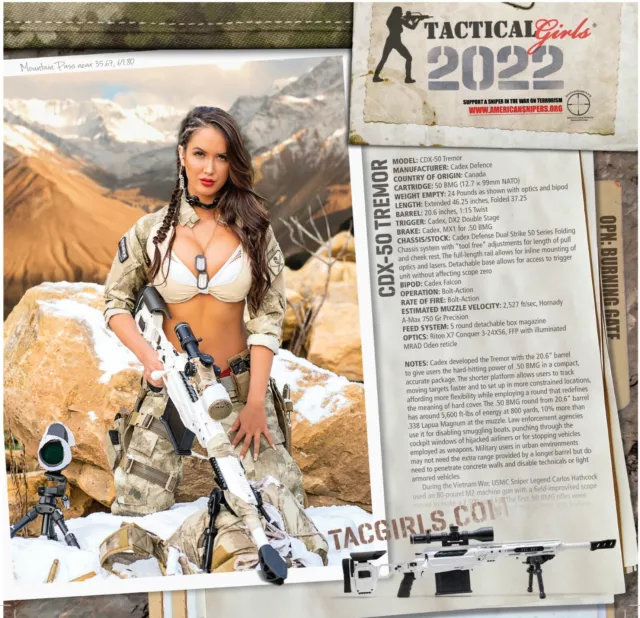 Prior Year collectible Tactical Girls 2022 Gun Calendar