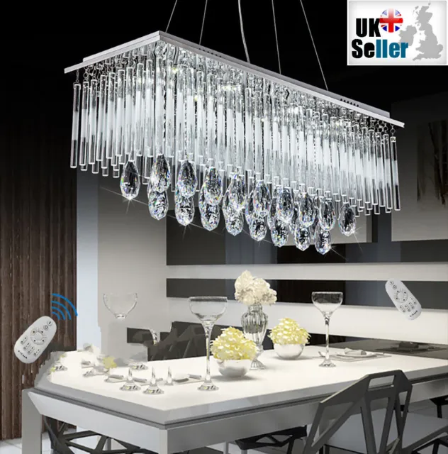 Chandelier Dinning Light Genuine K9 Crystal LED Dimmable+3 Colours+Remote Ctrl 3