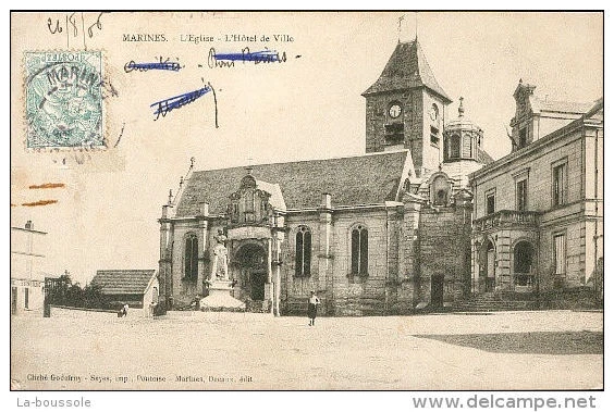 95 MARINES - l'eglise - l'hotel de ville
