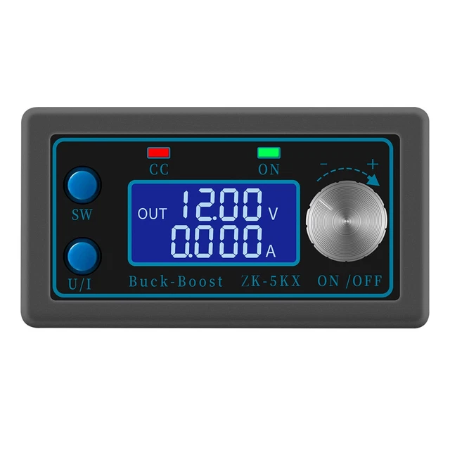 Alimentatore regolabile in corrente continua con display LCD e funzionamento ris