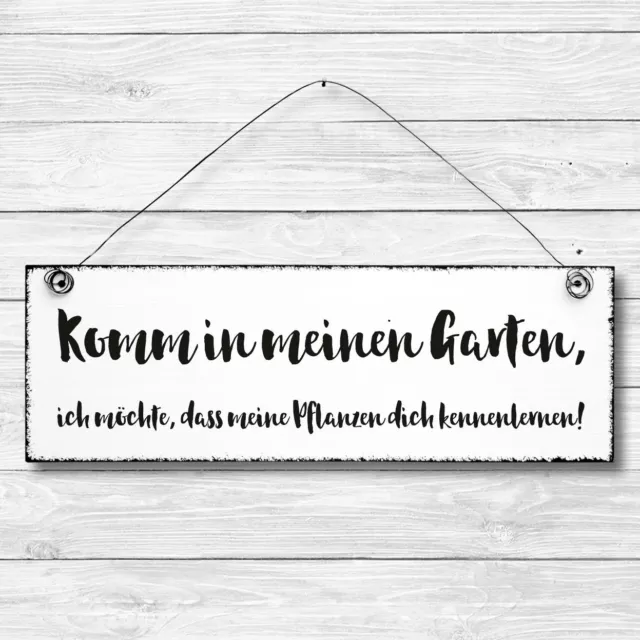 Deko Tür Wand Schild Holz Shabby Chic GARTEN Vintage Geschenk Landhaus Retro