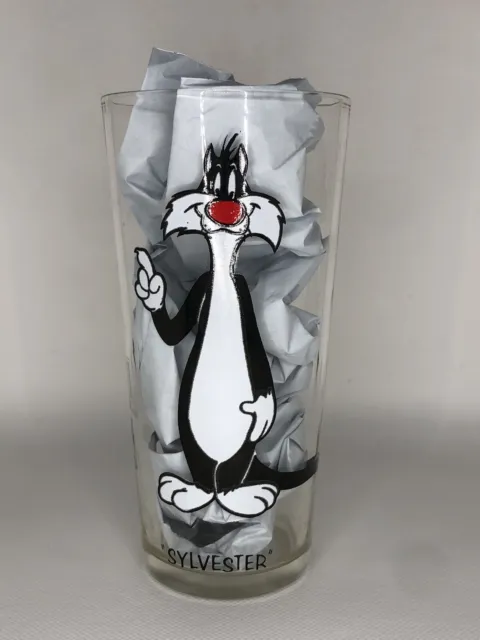 Vintage 1973 Looney Tunes Sylvester Cat Warner Bros Pepsi Collector Series Glass