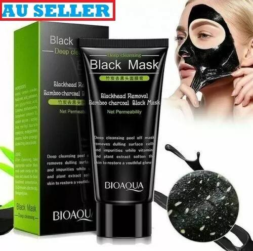 Deep Cleansing Peel-Off Black Purifying Face Mask Charcoal Blackhead Remover Mud