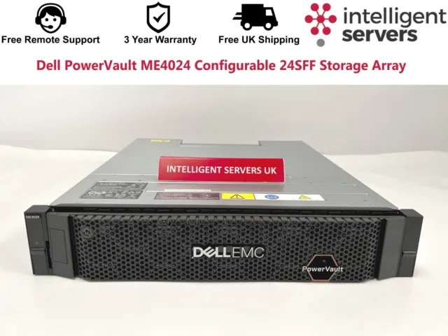 Dell PowerVault ME4024 Configurable 24SFF (2.5") Storage Array