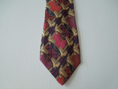 Byblos Byblos cravatta tie necktie 100% seta silk multicolore astratto fantasia A508 