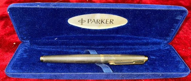 Stylo Plume Parker Vintage En Argent Sterling - Avec Boîtier D'origine, à Cartouche - Occasion