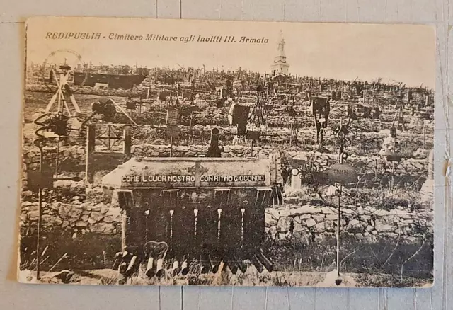 cartolina redipuglia cimitero militare formato piccolo 1934