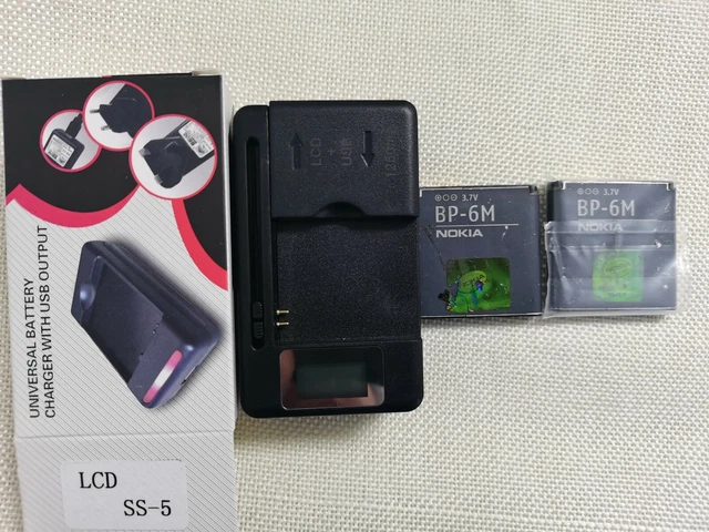 BP-6M BP6M Battery AND CHARGER FOR Nokia 6233 6280 6288 9300 N73 N77 N93 N93S