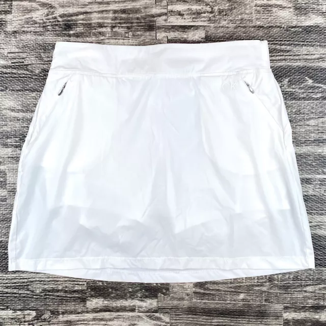 Calvin Klein CK Performance Skort Womens Small White Athletic Golf Ladies NEW