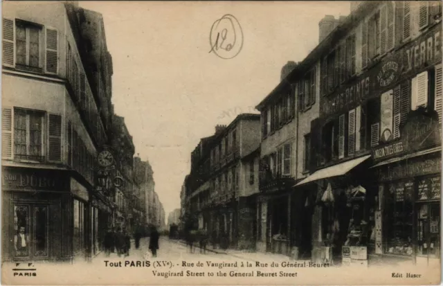 CPA PARIS 15e Rue de Vaugirard á la Rue du Général-Beuret (66081)