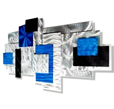 ELECTRIC BLUE Metal Wall ART Sculpture Modern Art  ORIGINAL SIGNED ART Jon Allen