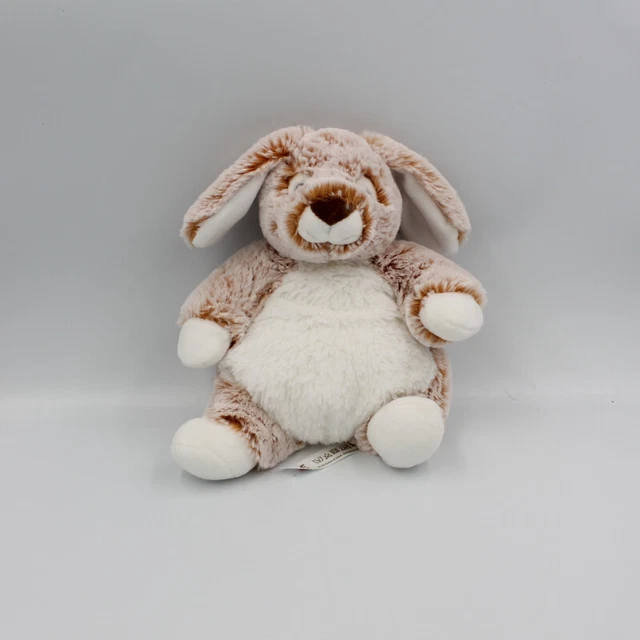 Doudou lapin blanc marron tout doux SIMBA TOYS NICOTOY - 25759