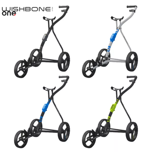 Wishbone One Three Wheel Golf Trolley – All Colours +Free £59.99 Accessory Pack