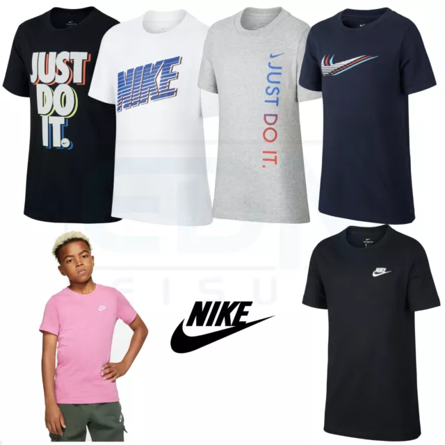 Junior Nike T Shirts Top Boys Girls Kids Short Sleeve Tee Age 7 8 9 10 11 12 13