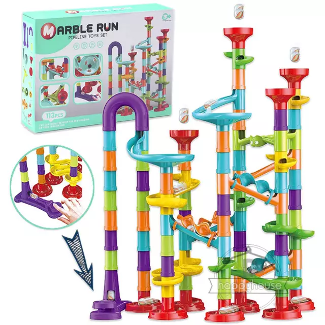 Marble Run Race Track Building Blocks Kids 3D Maze Toy DIY Set Christmas Gift