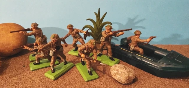 Lot De 6 Figurines Soldats Britains - Échelle 1:32 (60mm) - Occasion En L'état