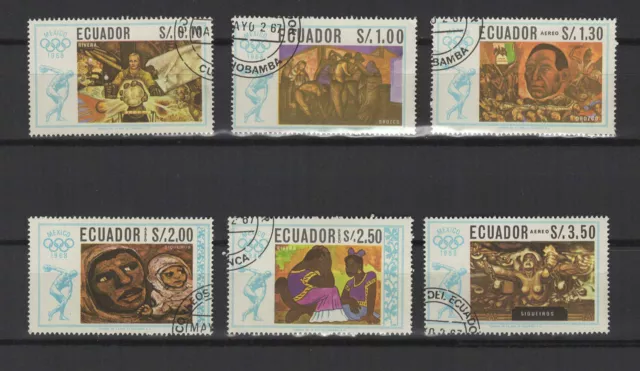 Mexico Jeux Olympiques Equateur 1968 6 timbres / T1659