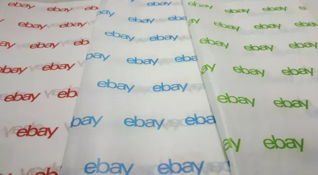 Ebay Branded Tissue Paper Red,Blue & Green 20 X 30 Brilliant Colors (NEW)