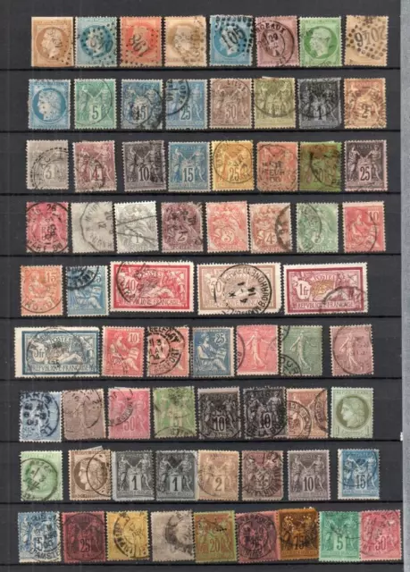 France  1853-1903 Stamps Used Very Good Lot See Scans HCV Fr2