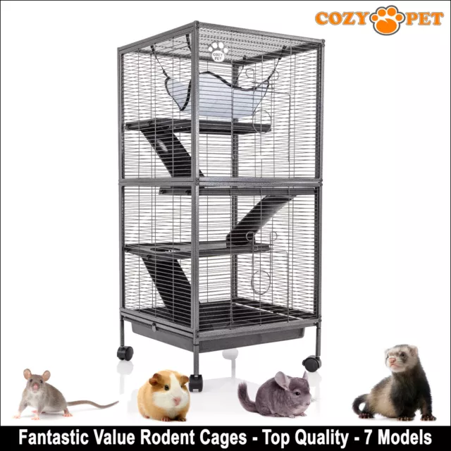 Rodent Cage by Cozy Pet 11mm bars for Rat, Ferret, Chinchilla or Small Pets RC06