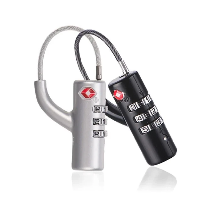 Overseas Customs TSA Customs Code Lock Steel Cable Luggage Lock  Backpack