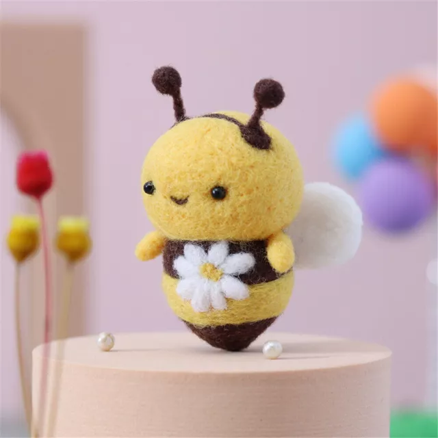 Cute Bee Needle Felting Starter Kit with Needles Beginners DIY Tool Kit New