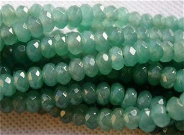 5x8mm Natural Faceted Emerald Abacus Loose Beads Gemstone 15'' AAA