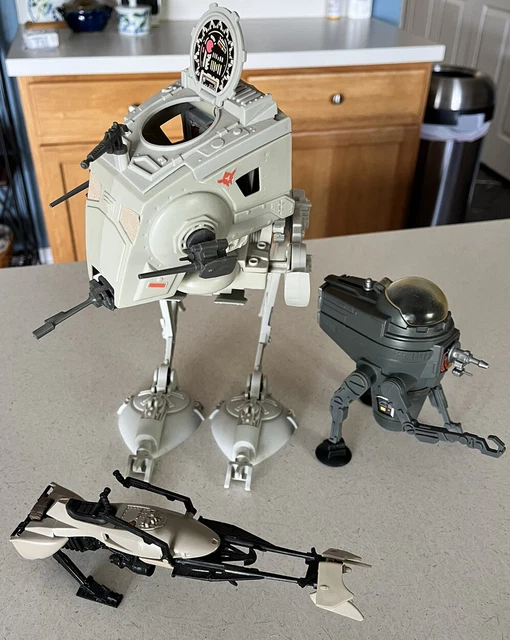 Star Wars AT-ST Imperial Scout Walker & bike w/  CAP-2 lot c3 Kenner original !