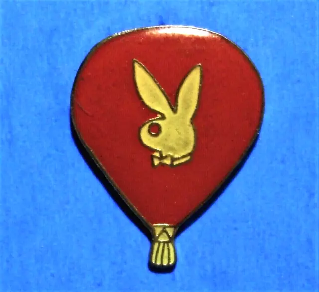 Playboy Bunny - Hot Air Balloon With Logo - Emblem - Vintage Lapel Pin - Hat Pin