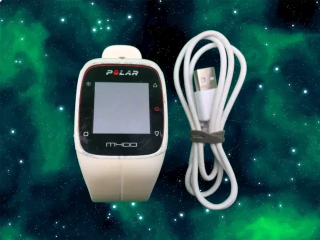 Polar M400 0Y Bluetooth GPS Multisport Montre Smart, Blanc, Rayé, Worn