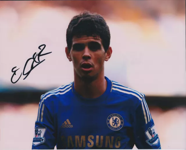 OSCAR Signed Autograph 10x8 Photo AFTAL COA Chelsea Premier League Genuine RARE