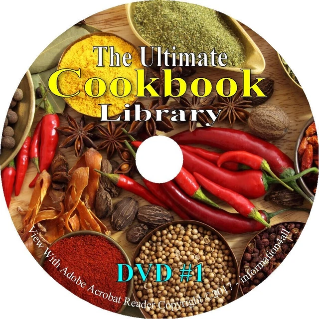 619 VINTAGE BOOKS on DVD, Cookbook Library, Recipes Cook Bake How to