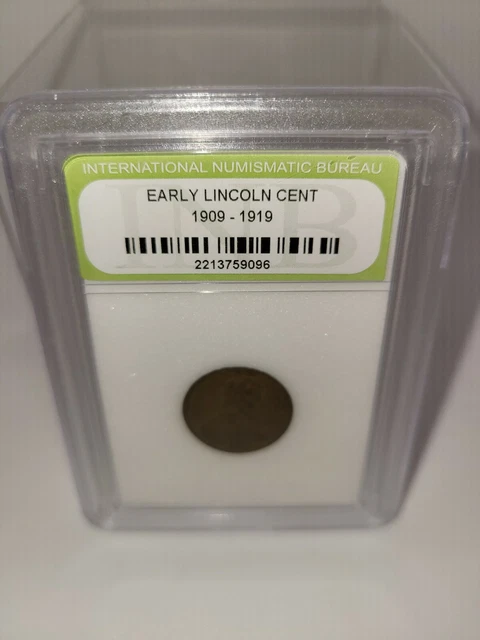 INB Slabbed Early Lincoln Cent Wheat Penny From 1909-1919 You will receive 1