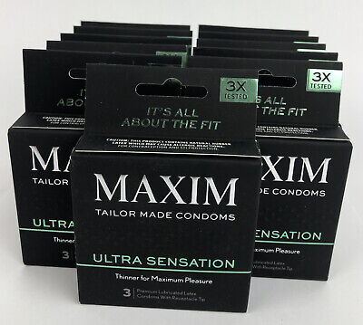 Maxim Ultra Sensación Taylor Hecho Lubricados Condones de Látex 33 Count Vegano