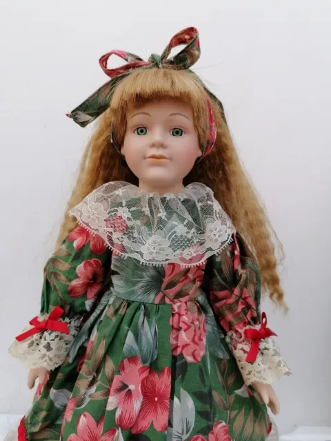 The Classique Collection Daniella Porcelain Doll Limited Edition 16" with stand,