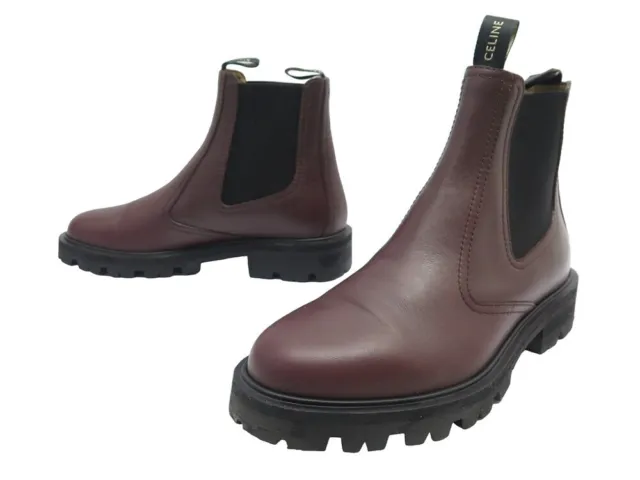 Chaussures Celine Margaret 343413554C 40 Bottines Chelsea Cuir Ankle Boots 890€