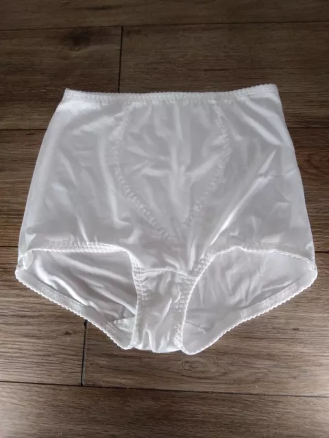 HANES HER WAY Vintage Panty Girdle SZ XL WHITE THIGH LENGTH Front Panel ...