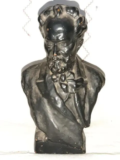 Compositore Pyotr Tchaikovsky Bust 1961 URSS Statuetta in metallo in ghisa 3520