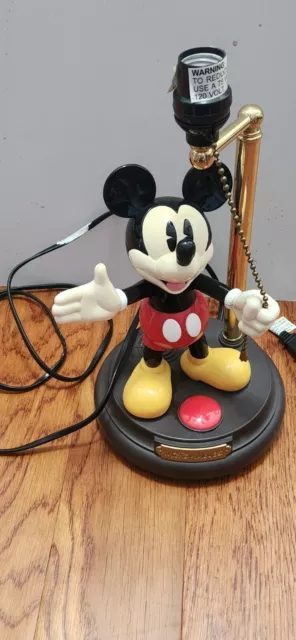 Not Working Disney Mickey Mouse Collectible Vintage Animated Lamp Broken NoShade