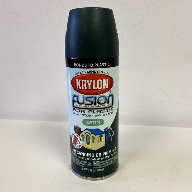 KRYLON FUSION FOR Plastics Satin 2424 Hunter Green Spray 12 oz 23.00