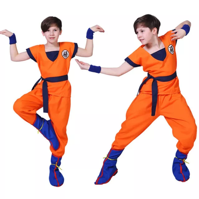 Kids Anime Dragon Ball Z Goku Cosplay Costume Boys Book Week Halloween  Outfits
