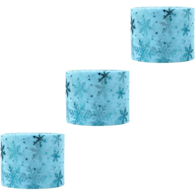 3 Sets Weihnachten Tüll Rolle Tüll Stoff Rollen Tüll Stoff 2