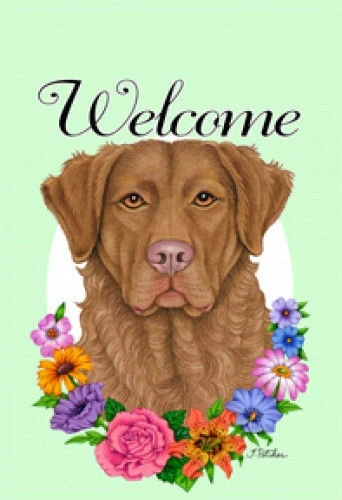 Welcome House Flag - Chesapeake Bay Retriever 63070