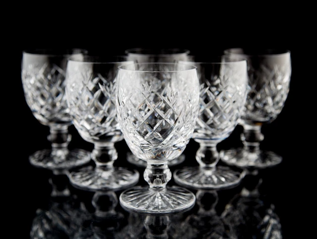 Waterford Donegal Water Goblet Glasses Set of 6 Elegant Vintage Crystal Stemware Waterford Donegal Water Goblet Glasses Set of 6 Elegant Vintage Crystal Stemware