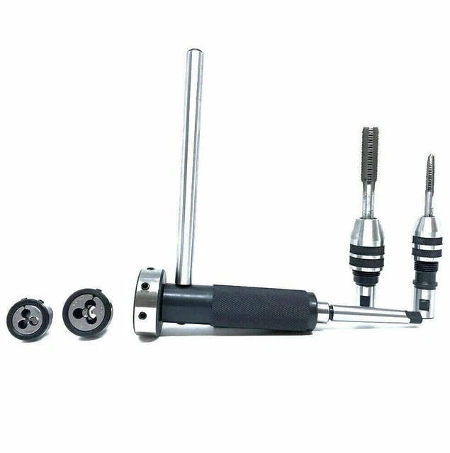 Lathe Tailstock Tap And Die Holder Inch Sliding Type Set In With MT1 Shank